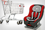 Car Seat and Shopping Cart
